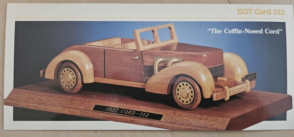 Vintage Car Club Of America By X-Acto 37 Cord 812 Wood Model Kit #42503